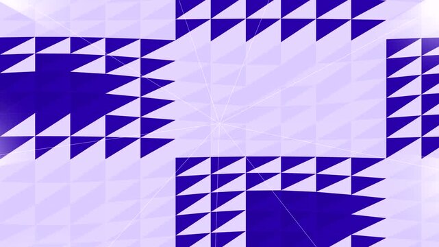 Geometric Pattern Animation with Blue Triangles.
