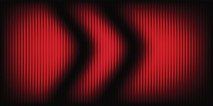 Pink-red gradient on a black background with glossy glass stripes and soft waves, creating a distorted neon effect. An abstract futuristic design with bright transitions