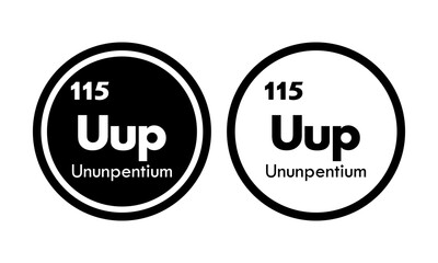ununpentium icon set. vector template illustration  for web design