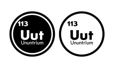 Ununtrium icon set. vector template illustration  for web design