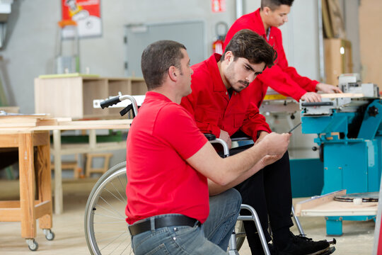 handicapped carpentry apprentice