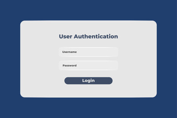 Blue Corporate Login and Sign In Form UI Vector
