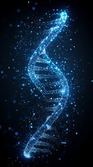 Abstract representation of dna helix structure in a vibrant and energetic digital art style.
