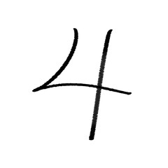 Obraz premium Number Four Lineart