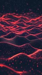 Vibrant red and black abstract wave pattern background design dynamic wave pattern in red and black creates striking visual effect.