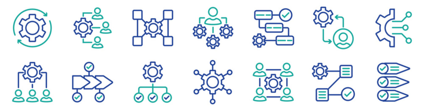 Process Mapping and Technology Diagram Icons