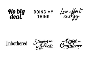 Fototapeta premium Casual affirmative quotes in bold typography