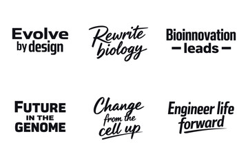 Fototapeta premium Inspirational science and innovation quotes in modern typography