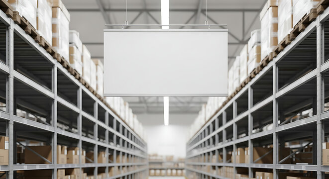 Empty Hardware Store Aisle Display - DIY Product Promotion Space Mockup