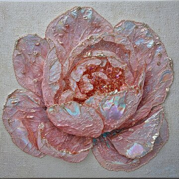 shine art flowers pink piony