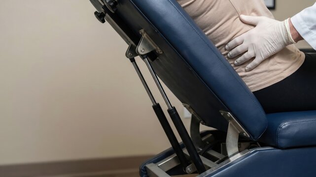 Doctor Adjusts Patient on Specialized Chiropractic Table During Treatment