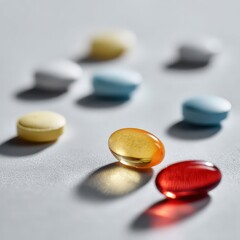 Minimalist Pharmaceutical Still Life with Assorted Pills