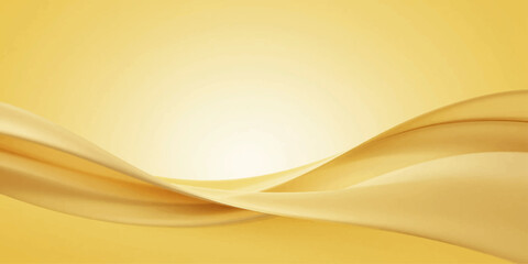 Fototapeta premium Abstract Golden Wave Background with Bright Light and Smooth Flowing Lines