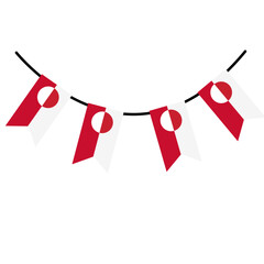 Greenland bunting flags on a string decoration