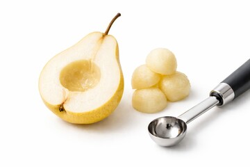 Hearing protection ear with foam earplug partially inserted workplace safety concept isolated on white