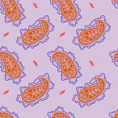 Playful Folk Paisley Motif