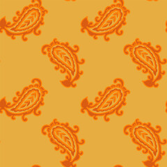 Warm Folk Paisley Ornament