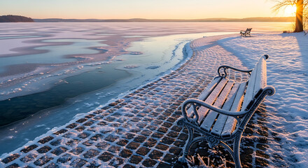 shopping cart on the beach