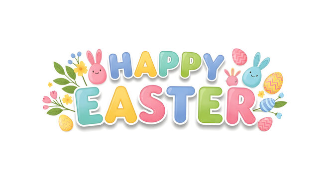 happy easter day text text