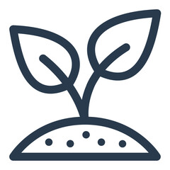 Green Sprout plant growth sustainable agriculture icon