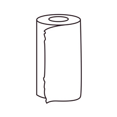 kitchen towel cleaning paper roll tissue emoji symbol sign icon vector illustration isolated flat