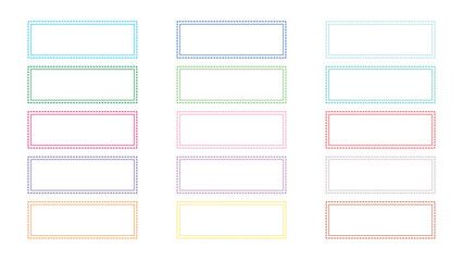 外側ステッチの飾り枠　長方形
Outer stitching decorative border - rectangular