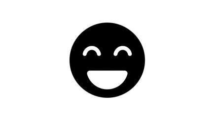 Smiling Face Emoji Black Icon 3.