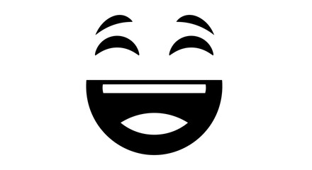 Smiling Face Emoji Black Icon 2.
