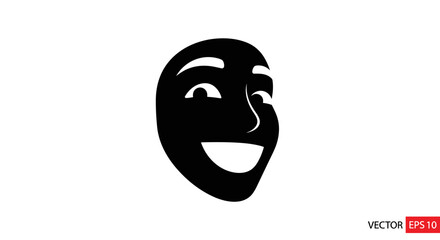 Theater Comedy Tragedy Mask Icon.