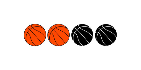 basketball ball isolated on transport background 