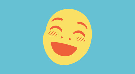 Yellow Smiling Face Emoji Blushing.