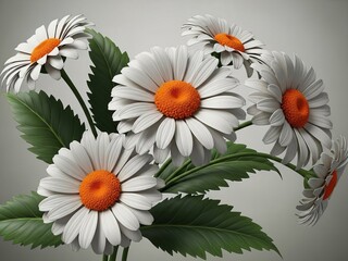 White daisies with orange centers © Z_studio