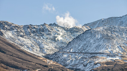 やまなみハイウェイから見た硫黄山