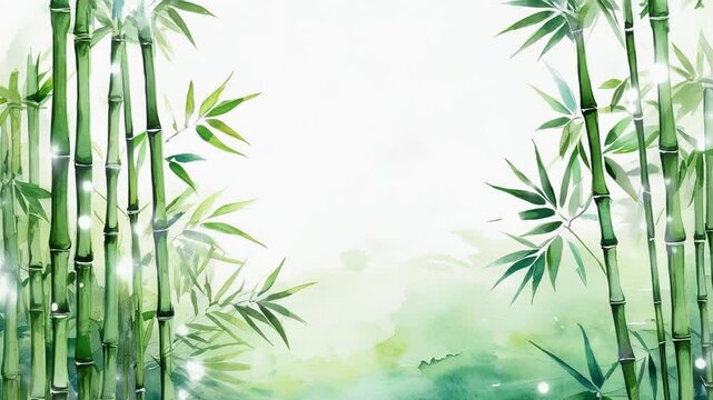 爽やかな竹のアニメーション（初夏、夏イメージ）