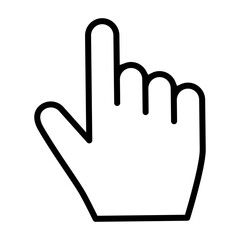 Hand clicking vector icons. Click finger pointer illustration sign. Click symbol. Hand web logo.