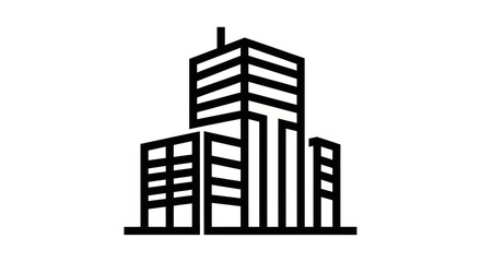Obraz premium Modern city buildings vector illustration