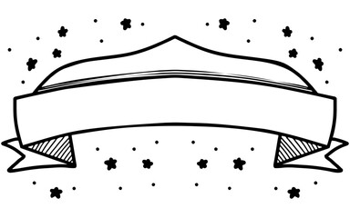 vector illustration Eid al-Fitr Frame Title Label of a black and white background