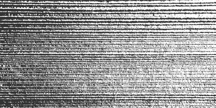 Black and white horizontal textured lines with grainy overlay effect abstract background