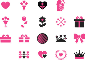 Fototapeta premium Mother's day gift ideas and symbols for mom on special day