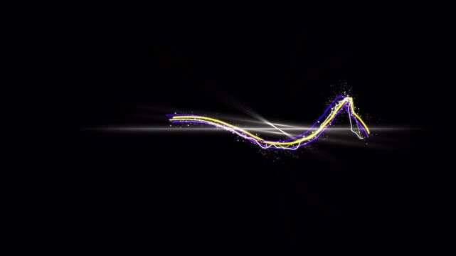 abstract glowing lines trace reveal effect collection with alpha channel