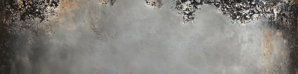 Grungy Textured Wall with Weathered Gray Concrete Surface and Distressed Marks for Background Use