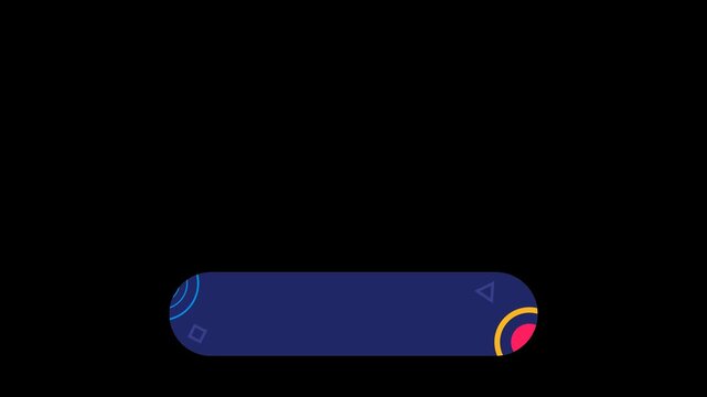 Animated oval multi color lower thirds.