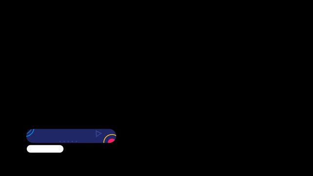 Animated oval multi color lower thirds.