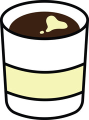 Takeaway coffee cup with paper sleeve