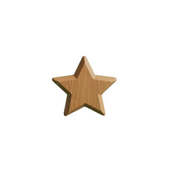 Obraz premium Wooden Star On Transparent Background