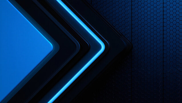 Sharp angled blue light highlights on a dark textured surface, modern tech design