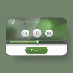 Fototapeta premium Music Streaming Subscription Player UI With Premium Access