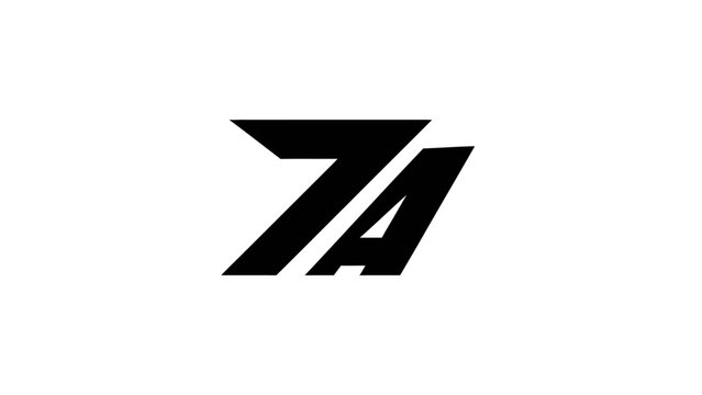 Black 7A Logo on White Background - Modern Graphic Design