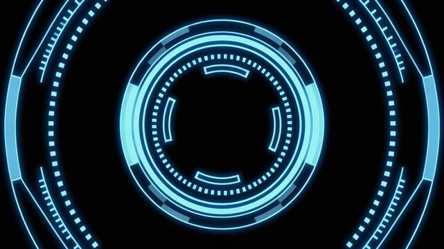 Abstract radar style meter multiple glowing layers seamless futuristic holographic loop cinematic surreal ethereal ambience cascading softly glowing abstract unique style