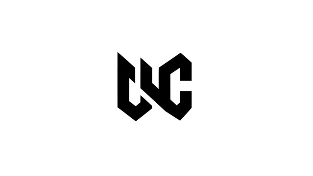Modern WLC Monogram Logo Design, Black Lettermark on White Background